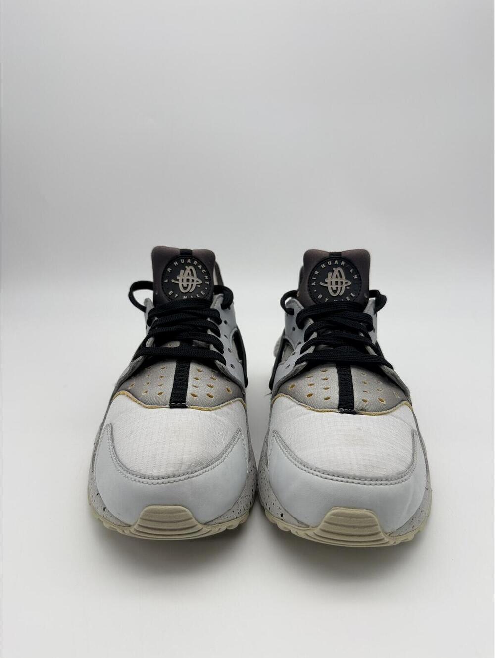 Nike Air Huarache Run Premium Men's Sneaker Pure Platinum Black Size 8 - Picture 2 of 10